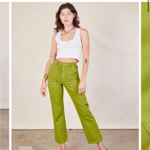 Big bud press petite work pants gross green xs